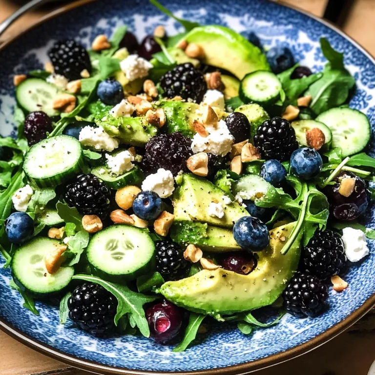 Blackberry, Avocado and Arugula Salad