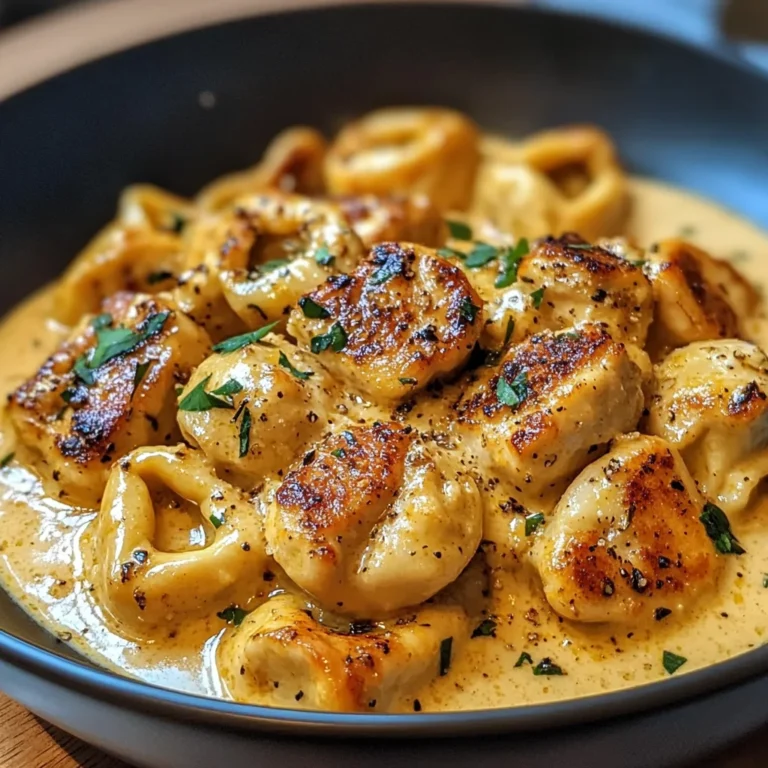 Cajun Chicken Tortellini With Garlic Sauce