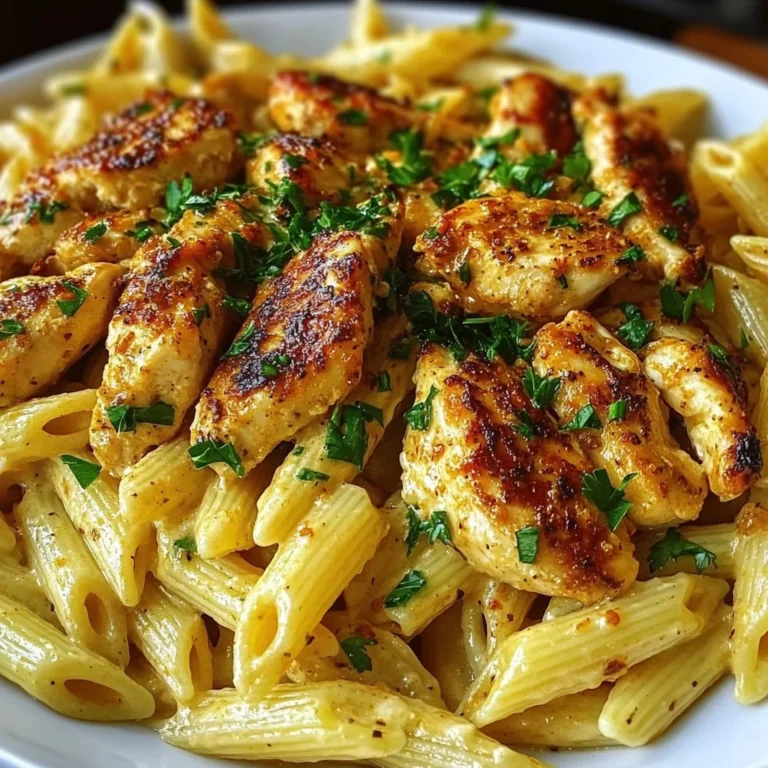 Creamy Cajun Chicken Bites With Penne