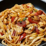 Creamy Cajun Chicken Linguine With Peppers