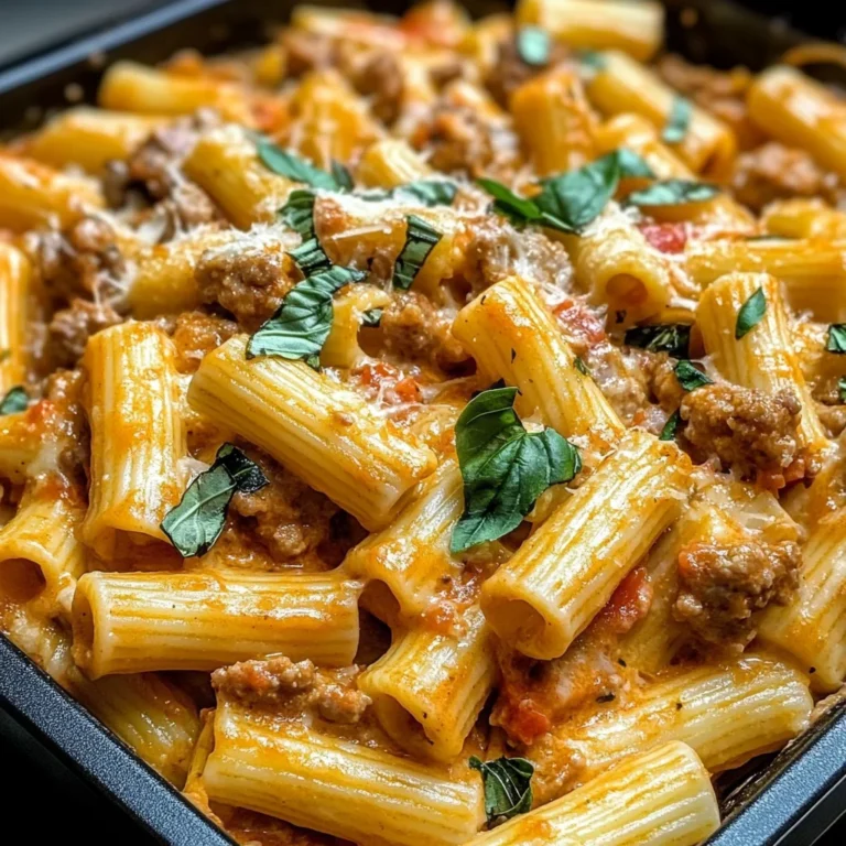 Creamy Roasted Red Pepper Rigatoni