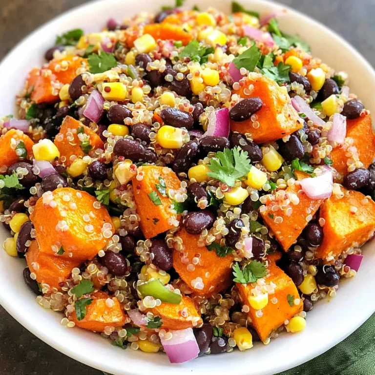Roasted Sweet Potato Black Bean Quinoa Salad recipe