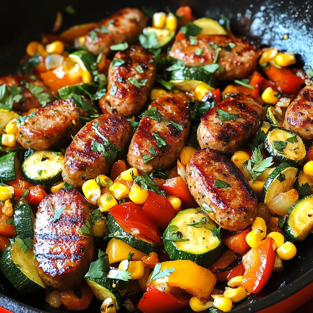 Sausage and Veggies Skillet - 30 Minute, One-Pan Meal