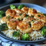 Savory Parmesan Chicken Bites With Garlic Rice