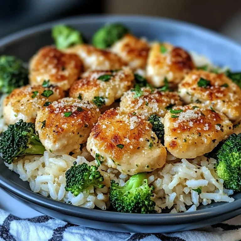 Savory Parmesan Chicken Bites With Garlic Rice