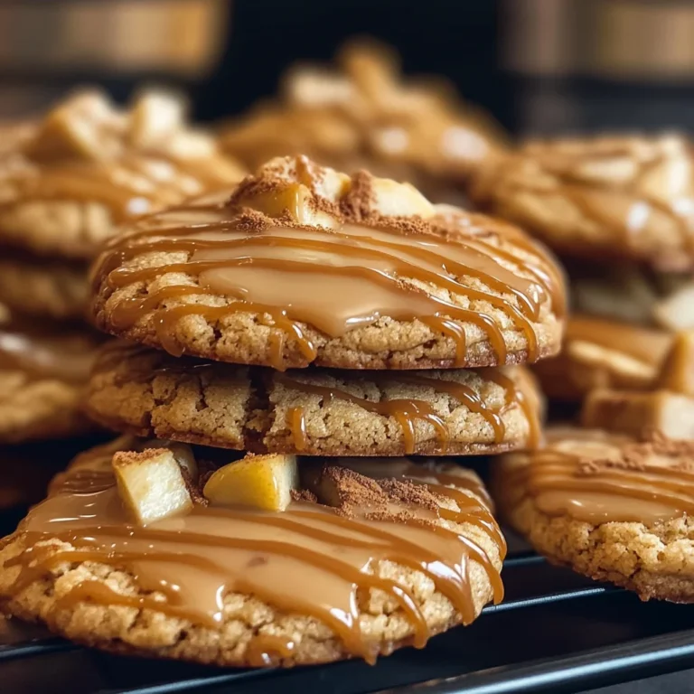 Caramel-Drizzled Apple Cinnamon Cookies