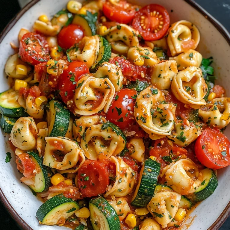 Cheese Tortellini with Summer Veggies