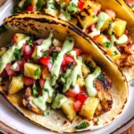 Chili Lime Chicken Tacos with Grilled Pineapple Salsa