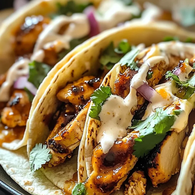 Garlic Butter Honey BBQ Chicken Tacos: Sweet, Savory & Irresistible!