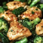 Garlic Chicken with Broccoli and Spinach