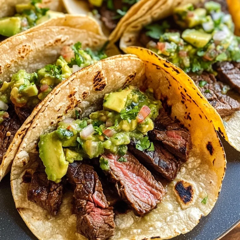 Grilled Steak Tacos with Avocado Salsa