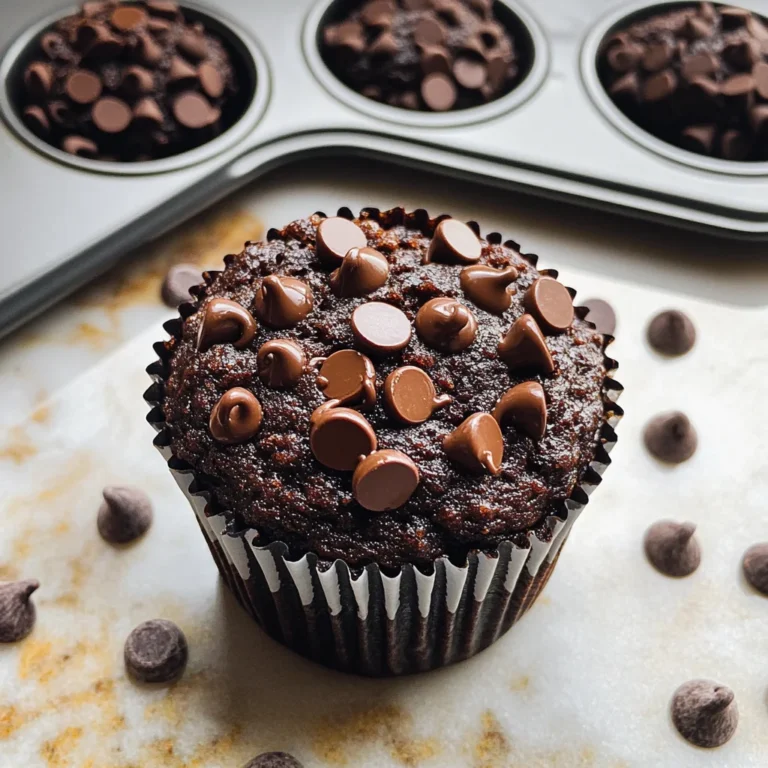 Healthy & Moist Chocolate Zucchini Muffins