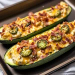 Jalapeno Popper Zucchini Boats