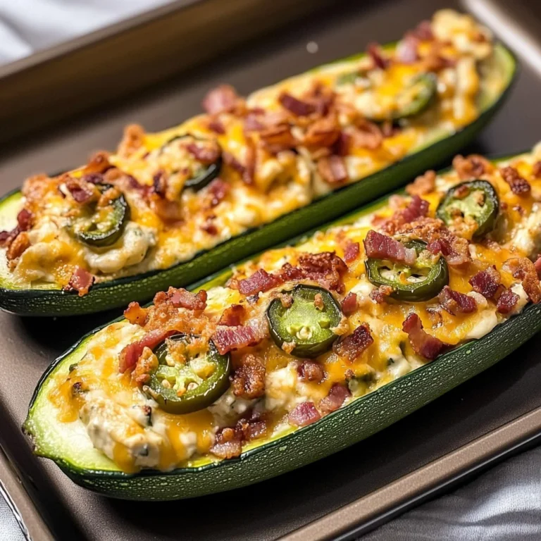 Jalapeno Popper Zucchini Boats