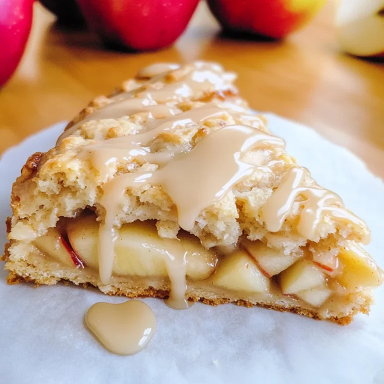 Moist Apple Scones with Maple Glaze