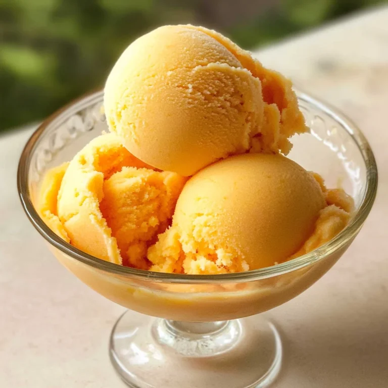 The Best Peach Sorbet Without Ice Cream Maker