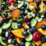 Blueberry Peach Feta Salad