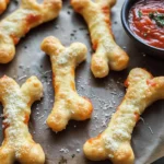 Cheesy Halloween Breadstick Bones