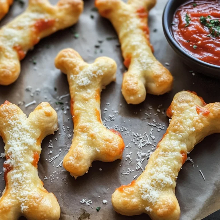 Cheesy Halloween Breadstick Bones