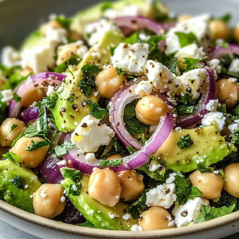Chickpea Feta Avocado Salad