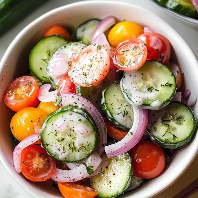 Creamy Cucumber Tomato Salad