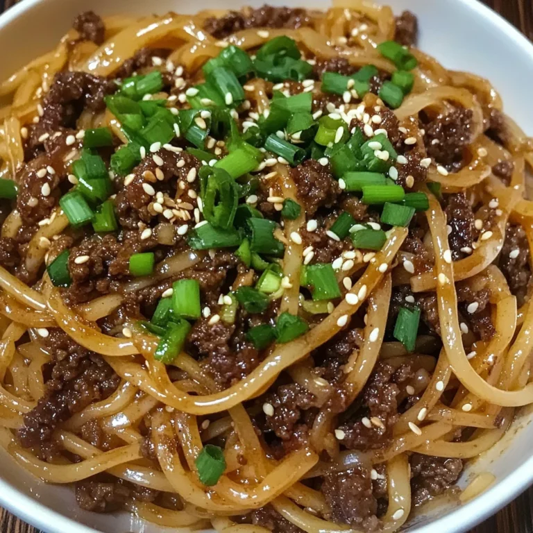 Easy Mongolian Ground Beef Noodles