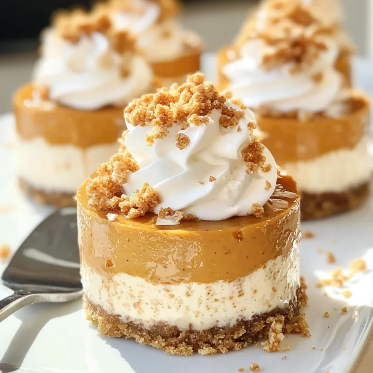 No Bake Pumpkin Mini Cheesecakes