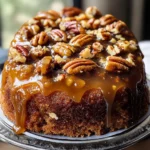 Upside-Down Caramel Pecan Cake