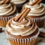 Vanilla Chai Pumpkin Latte Cupcakes with Cinnamon Brown Sugar Frosting