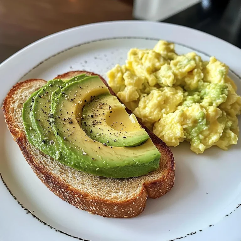 Avocado Toast & Fluffy Scramble with Iced Matcha