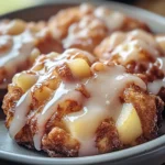 Baked Apple Fritters with Glaze