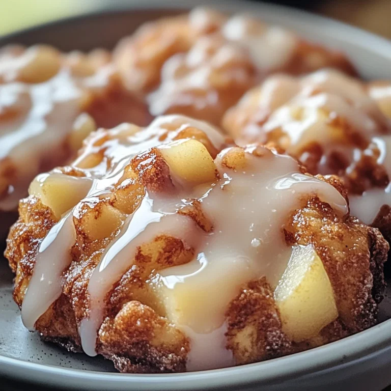 Baked Apple Fritters with Glaze