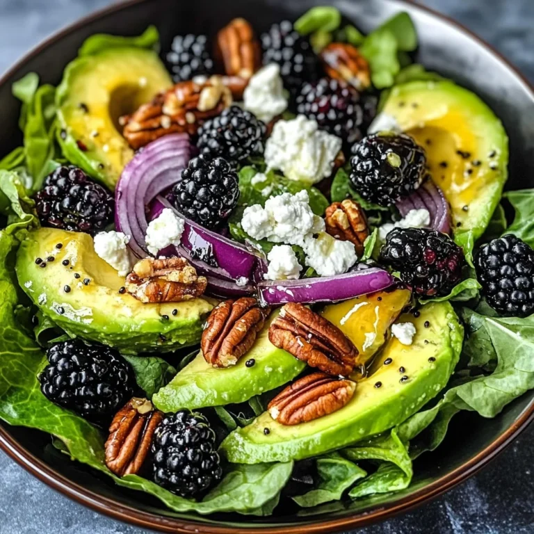 Blackberry & Avocado Salad with Honey Lemon Vinaigrette