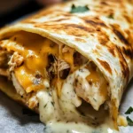 Cheesy Garlic Chicken Wraps