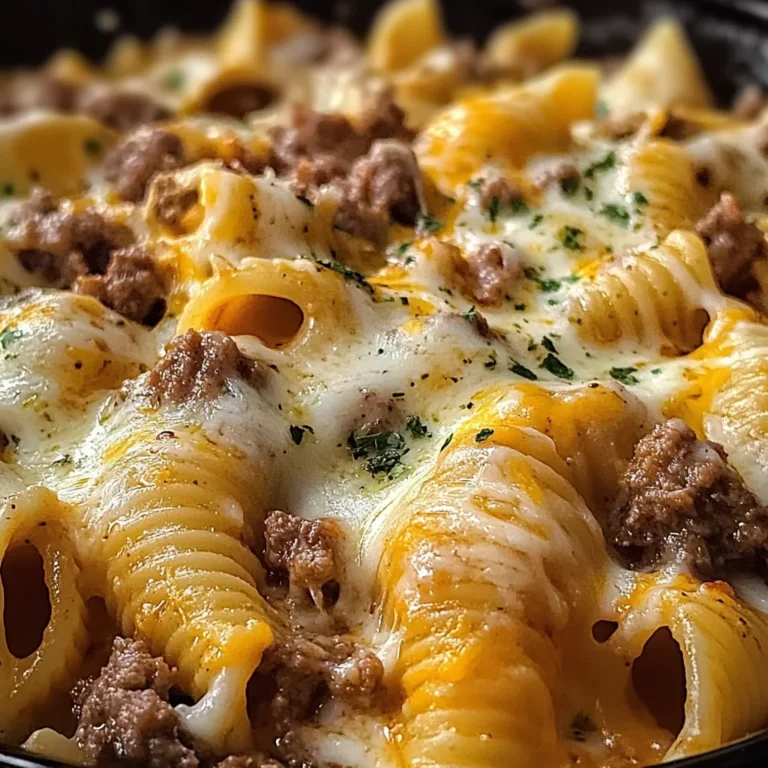 Crockpot Cheesy Ranch Beef Pasta Shells