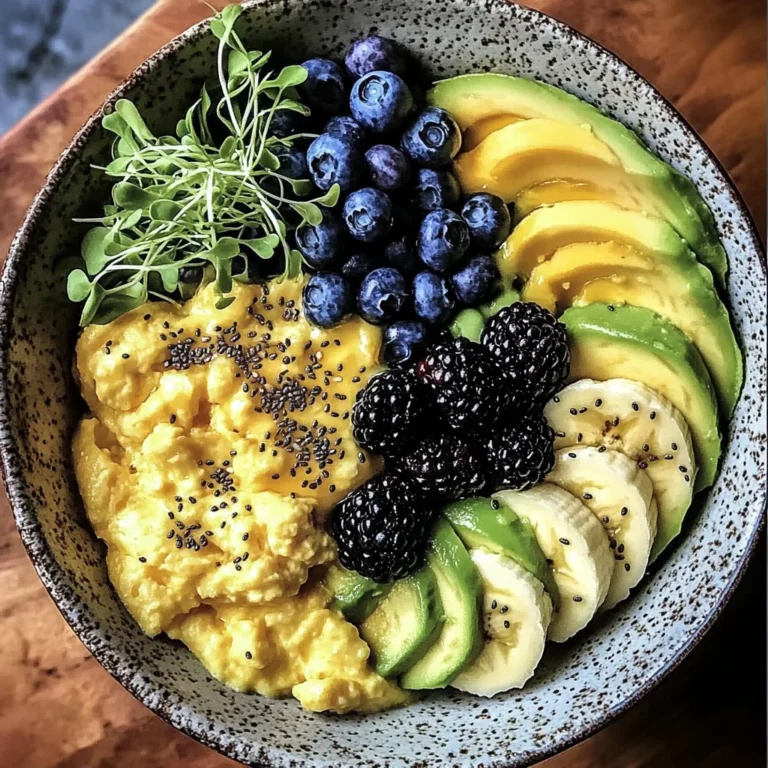 Energizing Scrambled Egg and Fruit Breakfast Bowl