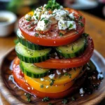 Greek Feta Salad Tower