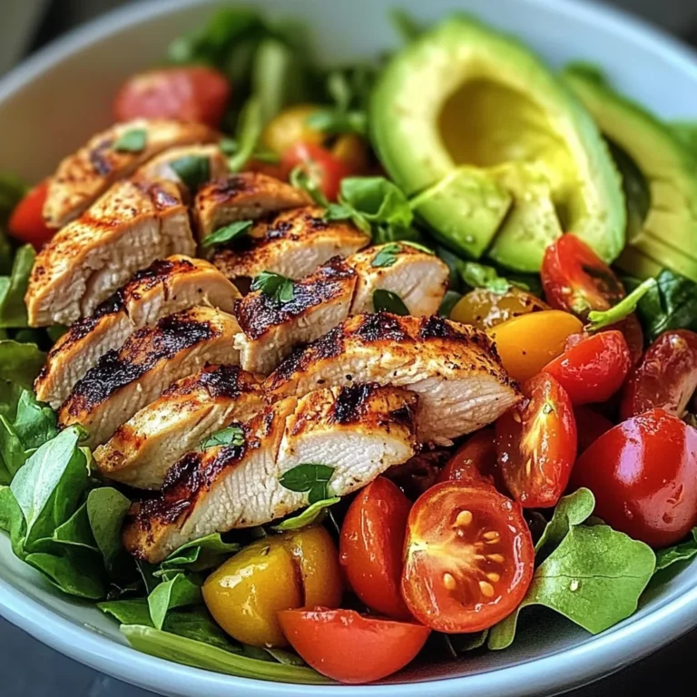 Grilled Chicken and Avocado Salad Bowl