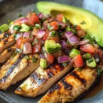 Grilled Chili-Lime Chicken with Avocado & Red Onion Salsa