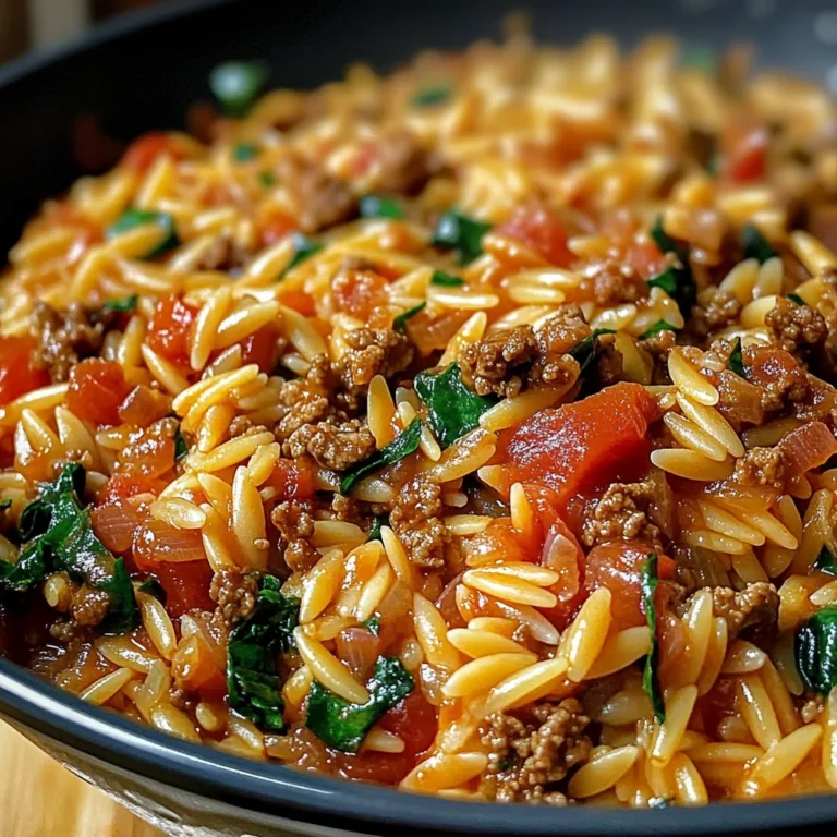 Ground Beef Orzo