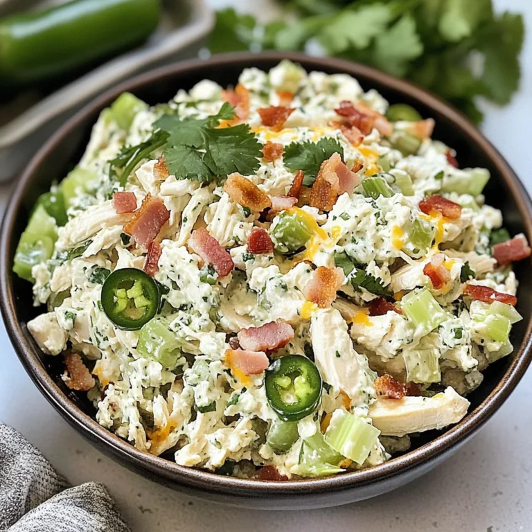 Keto Jalapeno Popper Cottage Cheese Chicken Salad