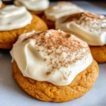 Pumpkin Cookies with Cream Cheese Frosting