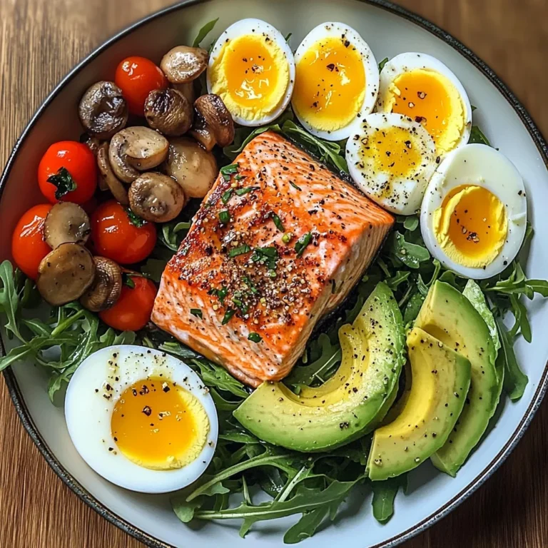 Salmon & Mushroom Power Plate