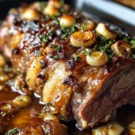 Slow-Roasted Lamb Shoulder with Honey-Garlic Mustard Glaze