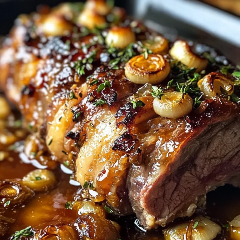 Slow-Roasted Lamb Shoulder with Honey-Garlic Mustard Glaze