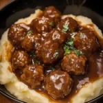 Slow Cooker Salisbury Steak Meatballs